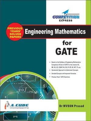 cover image of Engineering Mathematics for GATE (Solved Papers 2010-2018)